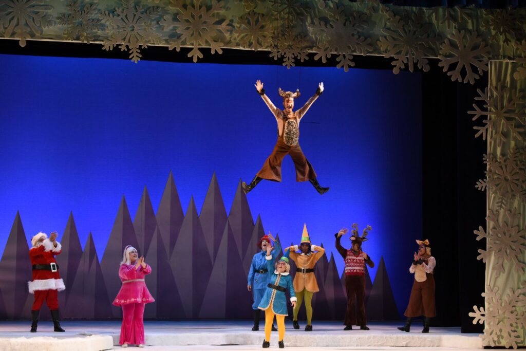 A still shot from the upcoming production of Rudolph the Red-Nosed Reindeer